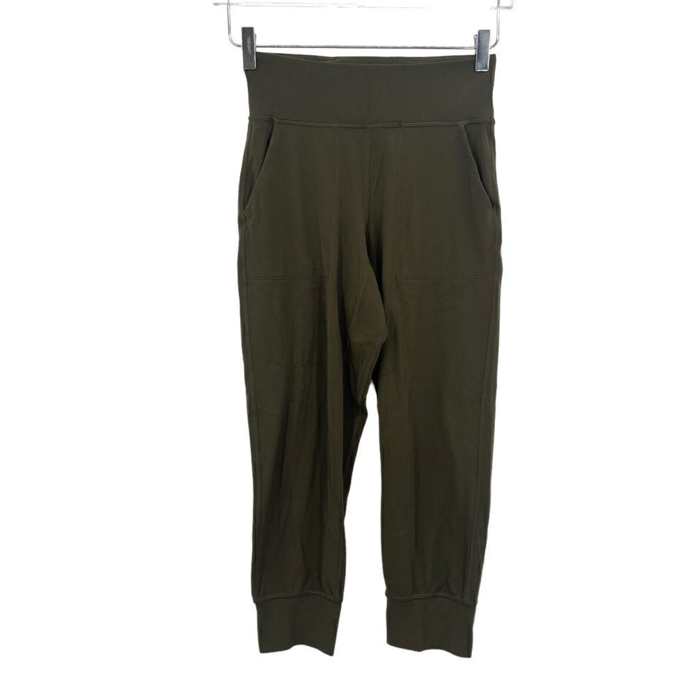 Lululemon Align Jogger Size 4 Crop 23” Dark Olive Green Stretch Comfort Women’s